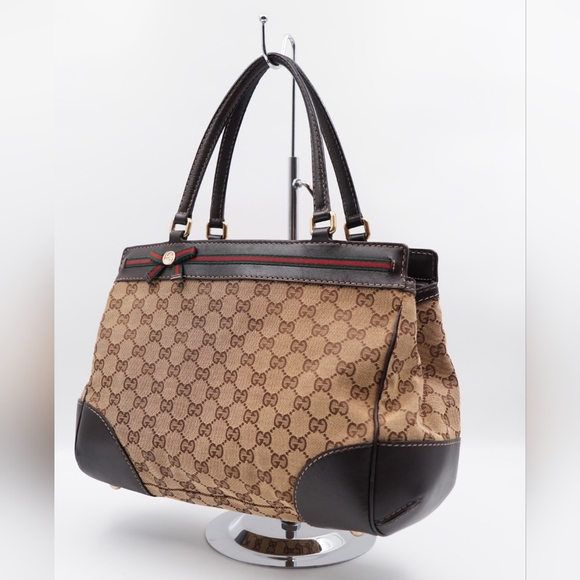 ❌️❌️SOLD❌️❌️CB18 ❤️ Gucci GG Canvas Mayfair Tote - Picture 2 of 15